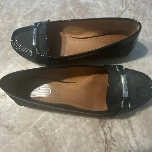 COACH Berdina Black Loafers 7.5 - Picture 2 of 6